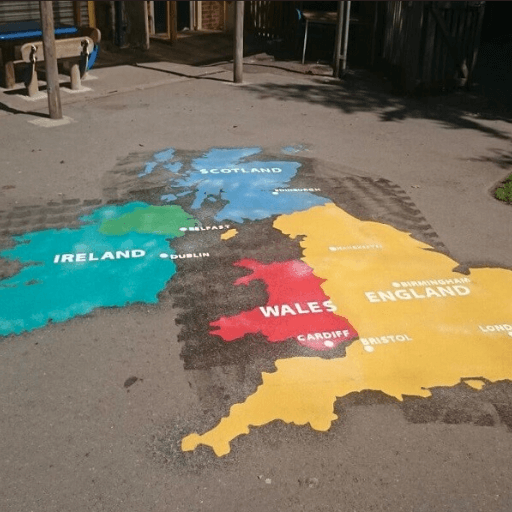 Geography and Science Playground Markings